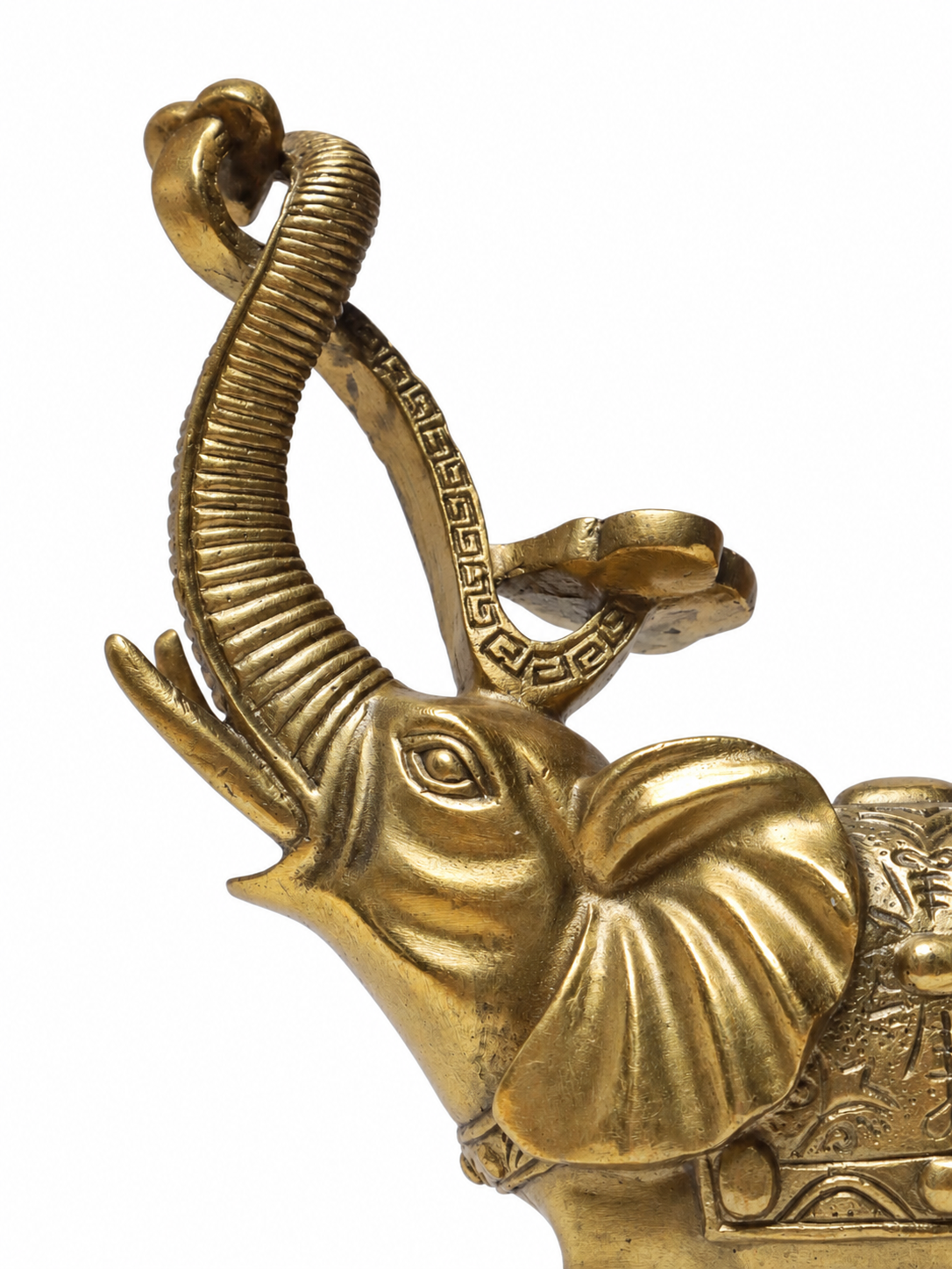 Elefante de Latón con baño de oro
