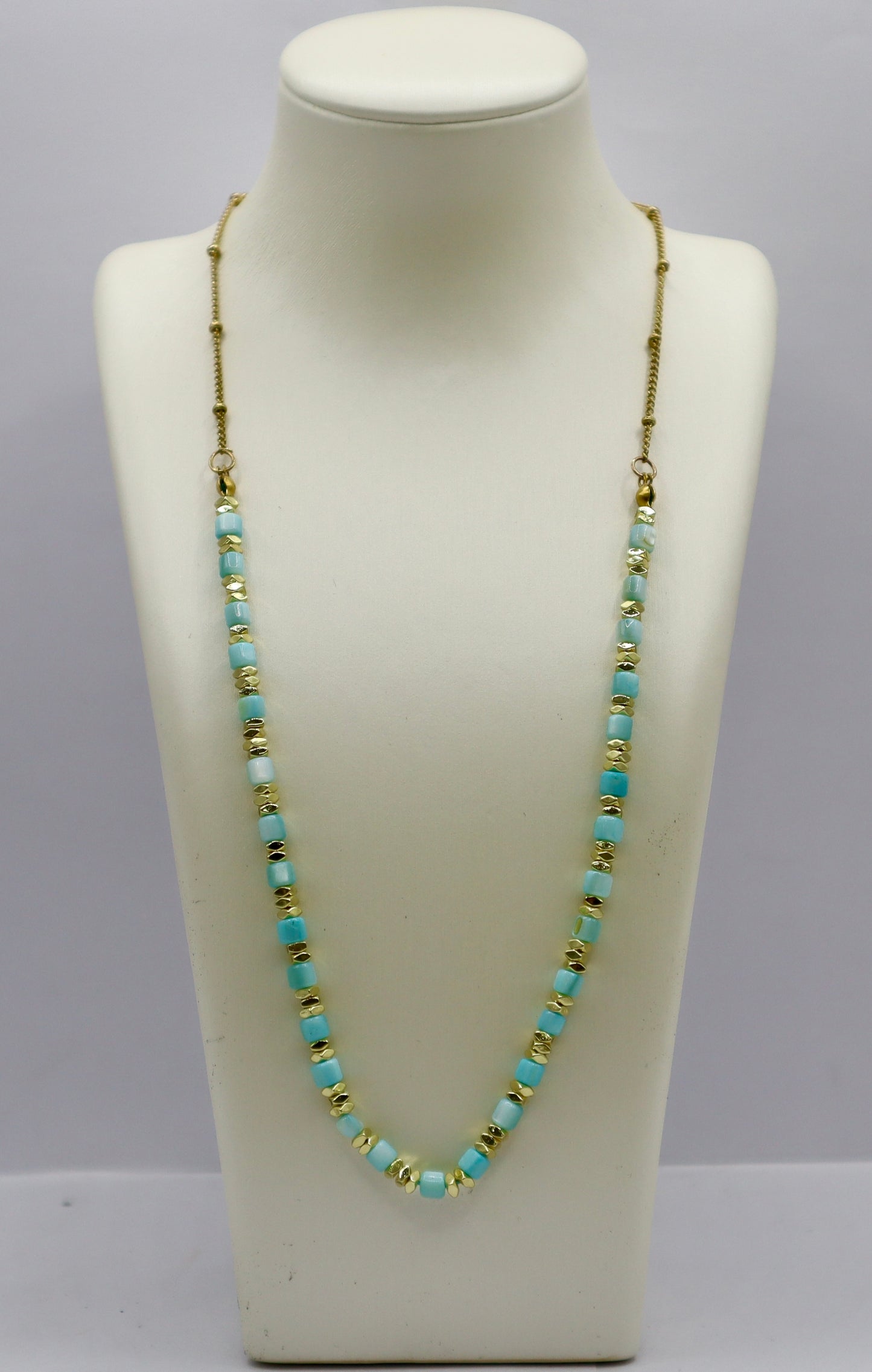 Collar MOP Cubo Acero Inoxidable NK008