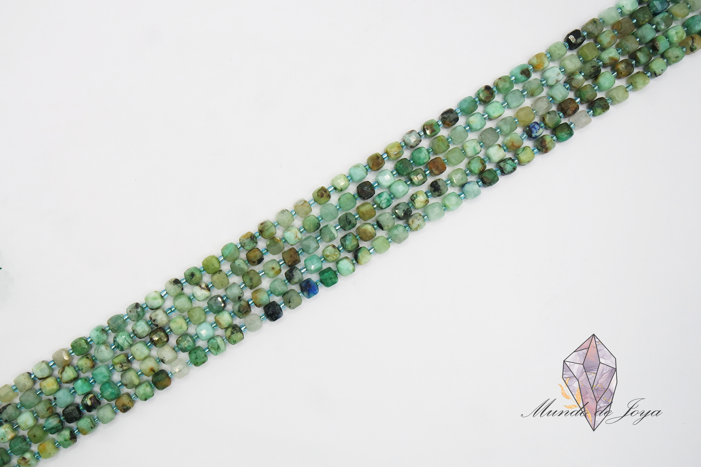 Turquesa Fenix Cuadrado Facetado 16mm