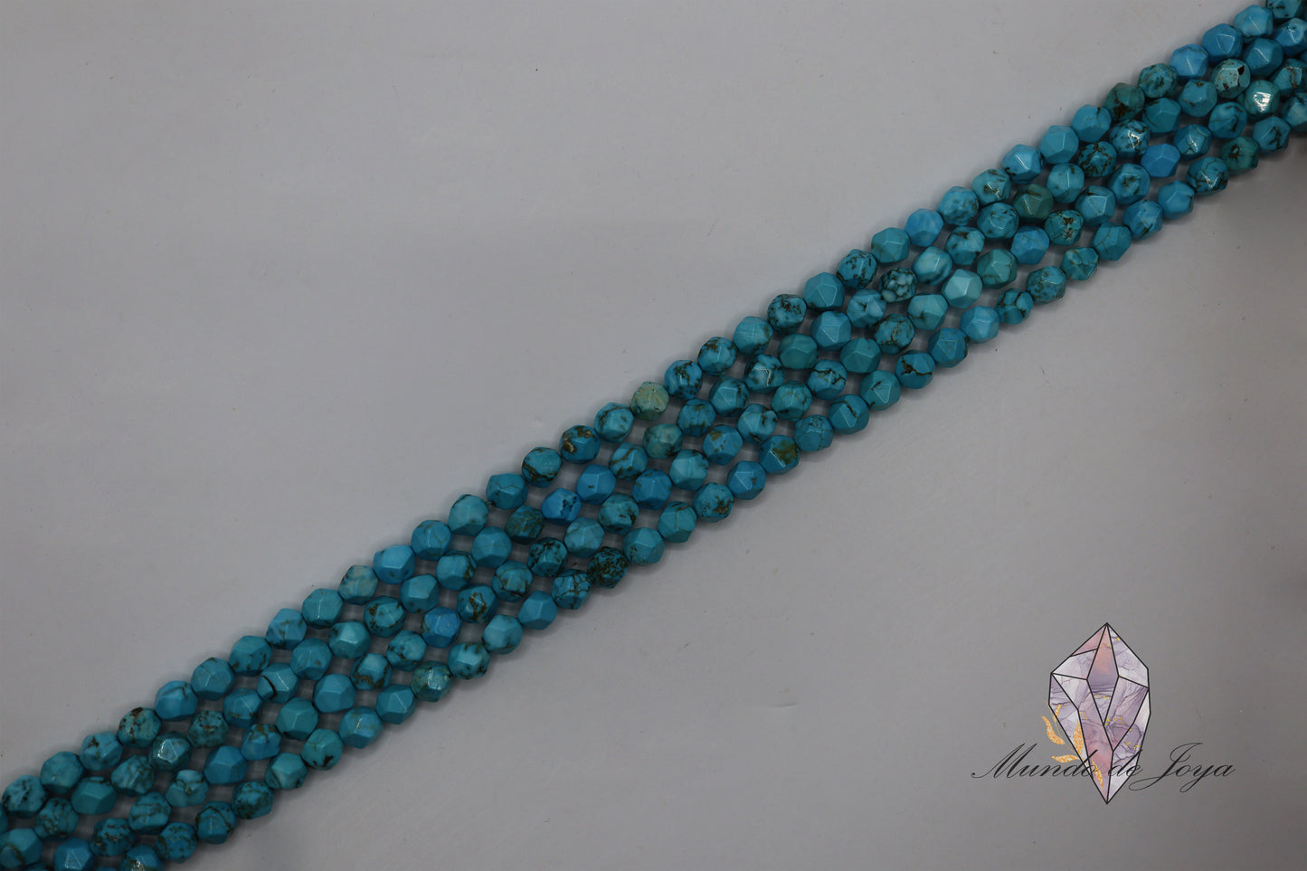 Turquesa Corte de Diamante Azul 8mm