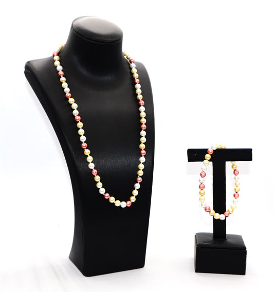 Juego Collar y Pulsera P Mallorca 10mm