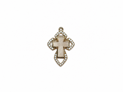 Dije Cruz de Piedra con Zirconia