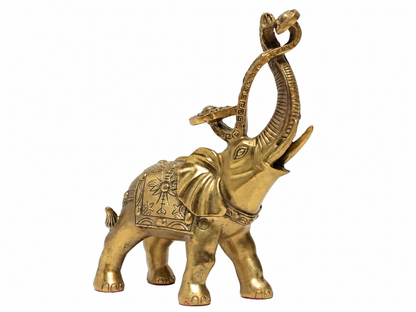 Elefante de Latón con baño de oro