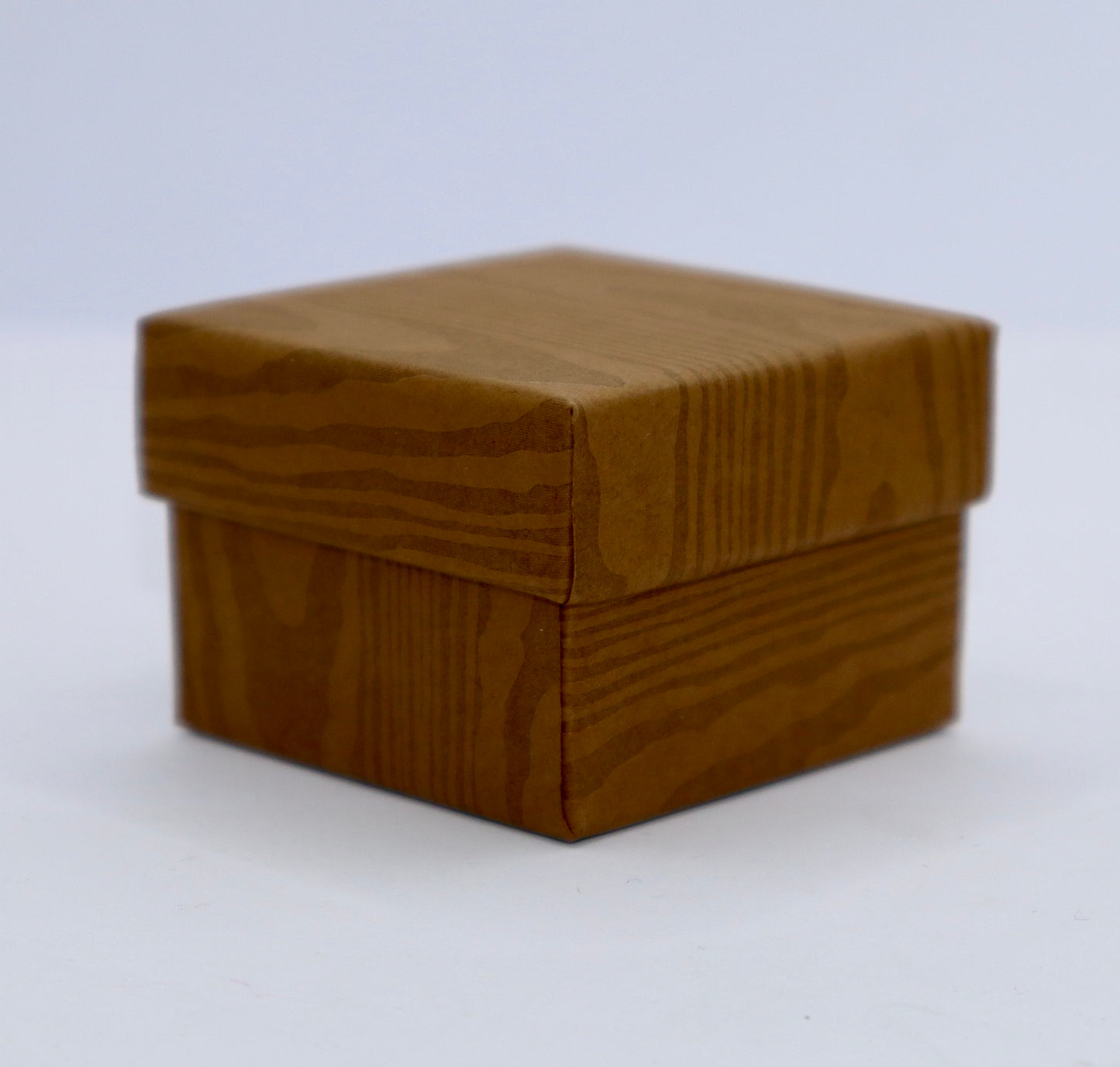 (24pz)Caja Regalo Textura de Madera [5x5cm]