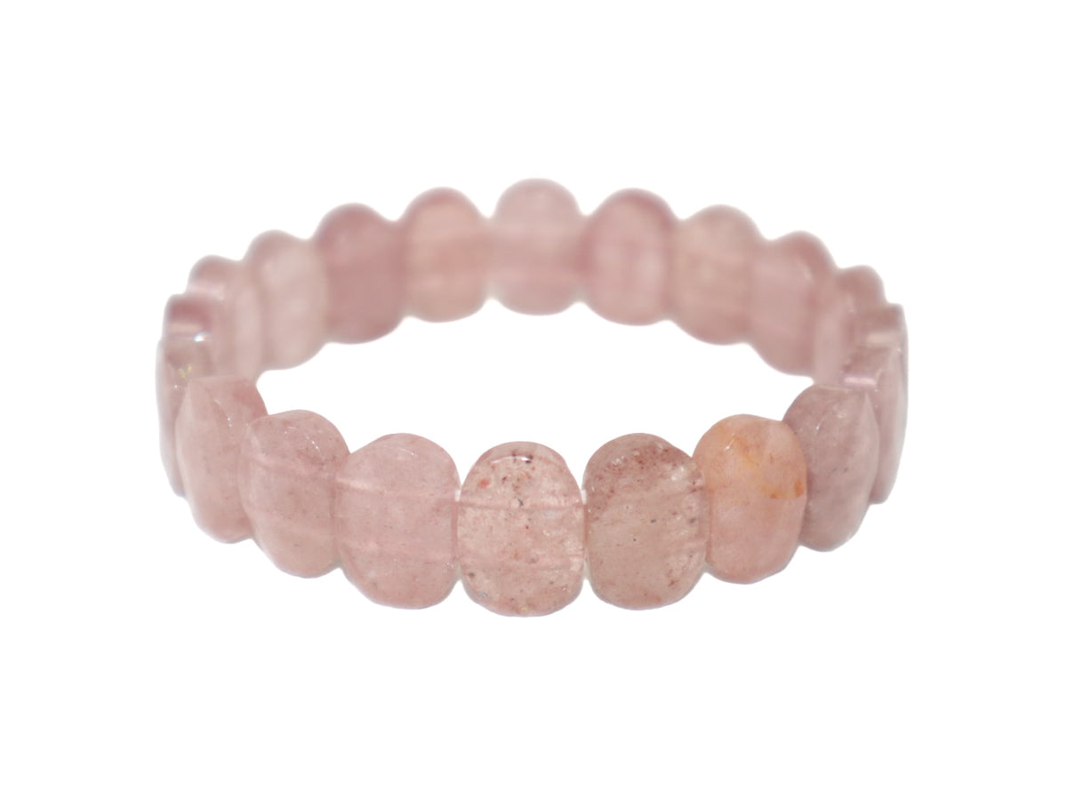 Pulsera de Cuarzo Fresa Corte Pastilla