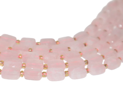 Cuarzo Rosa Rectángulo F8x10mm